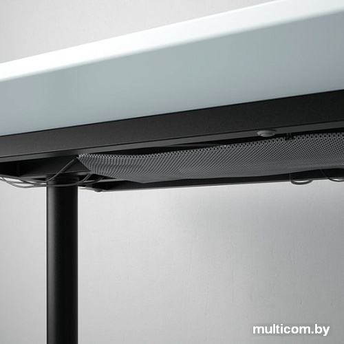 Письменный стол Ikea Бекант (белый/черный) 993.022.11