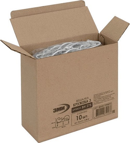 Вешалка для одежды ЗМИ Кружева 3 ВН 275 (белый)