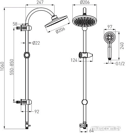 Душевая система Ferro Rondo NP21
