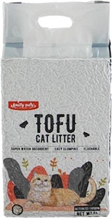 Наполнитель для туалета Emily Pets Tofu с активированным углем 6 л