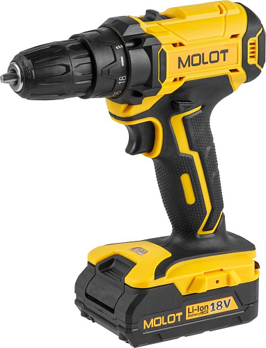 Дрель-шуруповерт Molot MBD 1815 Li 1335504 (с 2-мя АКБ, кейс)