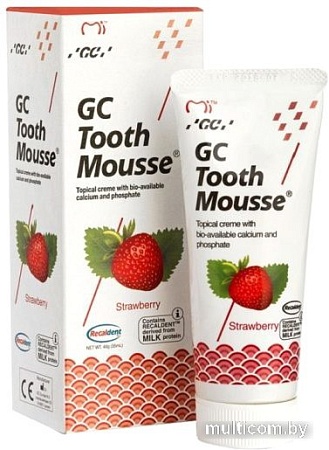 Зубной гель GC Tooth Mousse 17168 (40 г, клубника)