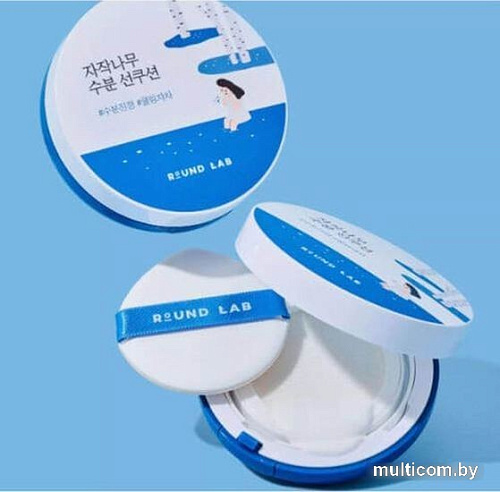 Крем солнцезащитный Round Lab Birch Juice Moisturizing Sun Cushion SPF50+ PA++++ (15 г)
