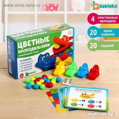 Развивающая игра Zabiaka Цветные крокодильчики 5035567