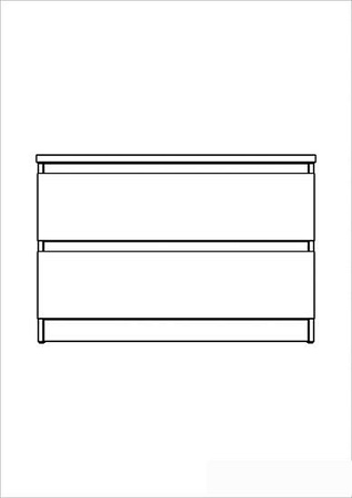 Тумба Mio Tesoro Мальта 2 ящика 80x54 2.05.02.020.3 (дуб сонома)