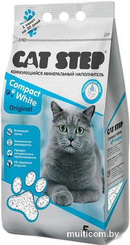 Наполнитель Cat Step Compact White Original 5 л