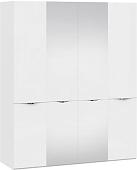 Шкаф распашной Трия Глосс СМ-319.07.442 с 2 зеркальными двер. (белый глянец/стекло)