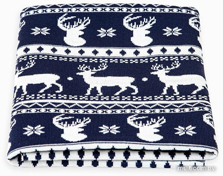 Плед Amarobaby Pure Love. Christmas 75x105 (синий)