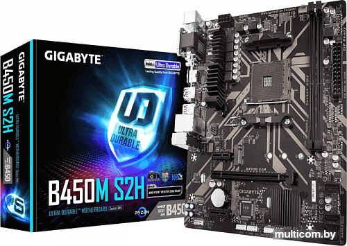 Материнская плата Gigabyte B450M S2H (rev. 1.0)
