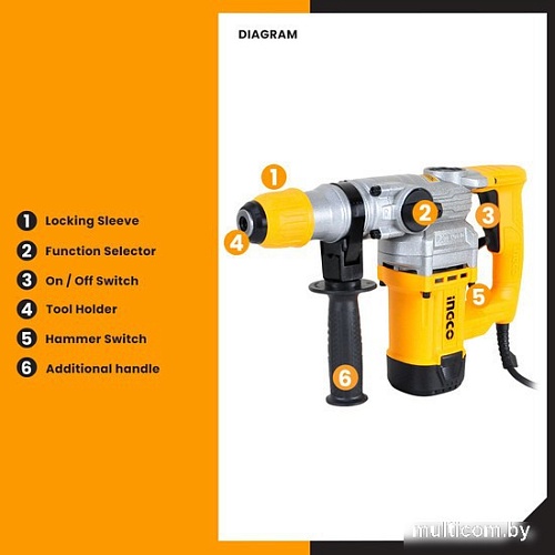 Перфоратор Ingco RH10506