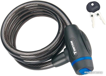 Тросовый велосипедный замок Tonyon 12x1800 533K-1218 (черный)