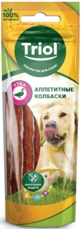Лакомство для собак Triol Колбаски из утки (40 г)