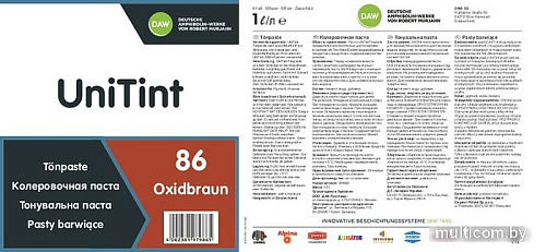 Колеровочная краска Alpina UniTint 1 л (№86 oxidbraun)