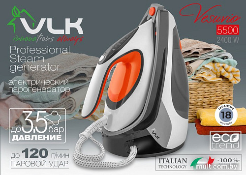 Утюг VLK Vesuvio 5500 (белый/черный/оранжевый)