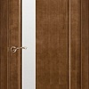 Межкомнатная дверь Юркас Вега ЧО 6 80x200 (темный орех, стекло мателюкс матовое)