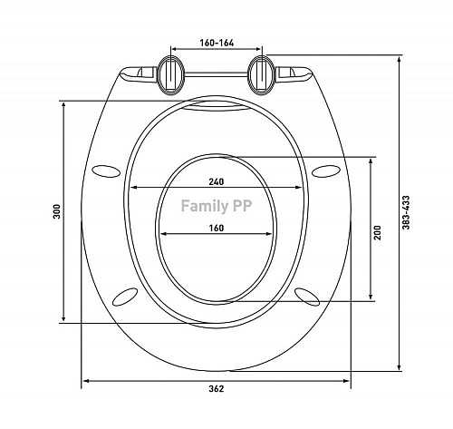 Сиденье для унитаза Berges Wasserhaus Family PP 025904