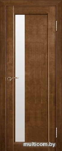 Межкомнатная дверь Юркас Вега ЧО 6 80x200 (темный орех, стекло мателюкс матовое)