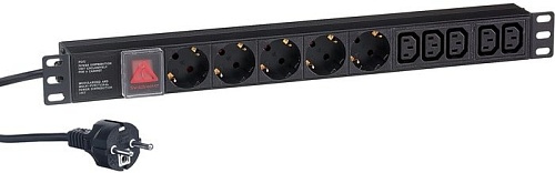 Блок розеток ExeGate ServerPro PDU-19H009 Al-5C135S-EU2.5CU-SW