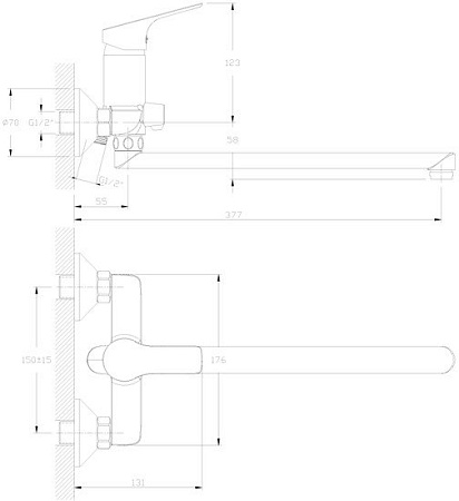 Смеситель Rossinka Silvermix RS29-33