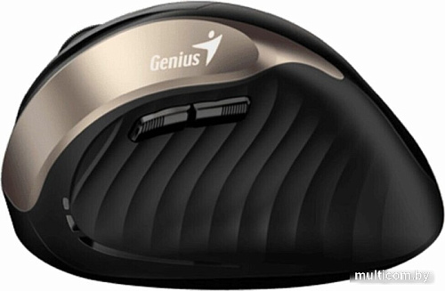 Вертикальная мышь Genius Ergo 8250S (черный/золотистый)