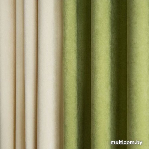 Комплект штор Pasionaria Керти 400x270 (сливочный/зеленый)