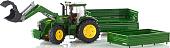Bruder John Deere 7930 with frontloader and trailer 03055