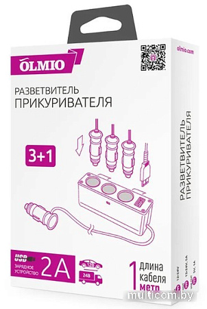 Разветвитель прикуривателя Olmio CC-004