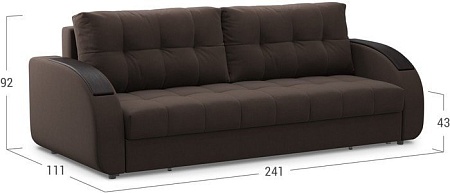 Диван Moon Trade Рио 109 002704 (независимый пружинный блок, коричневый)