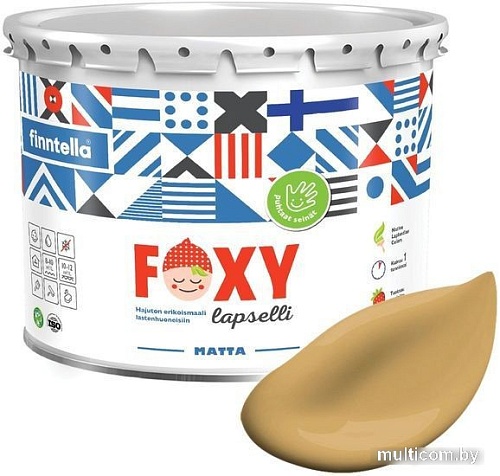 Краска Finntella Foxy Lapselli Matte Hilla F-50-1-3-FL257 2.7 л (желтый)