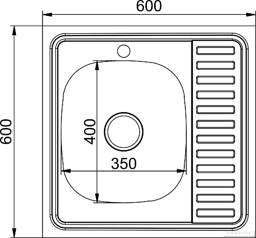 Кухонная мойка Mixline L 555230 (с сифоном)