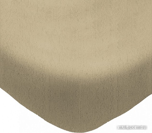 Постельное белье Luxsonia Махра на резинке 80x200 Мр0020-1 (бежевый)