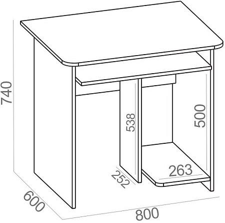 Стол Сокол КСТ-21.1 (дуб сонома)