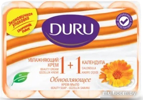 Duru Набор мыла 1+1 Увлажняющий крем и календула 4x80 г