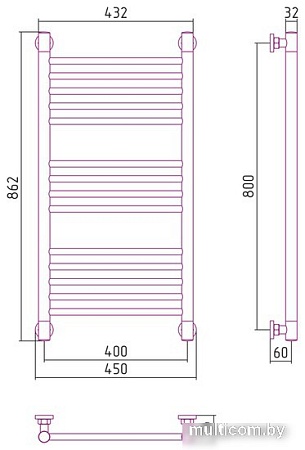 Полотенцесушитель Сунержа Богема+ прямая 800х400 30-0220-8040