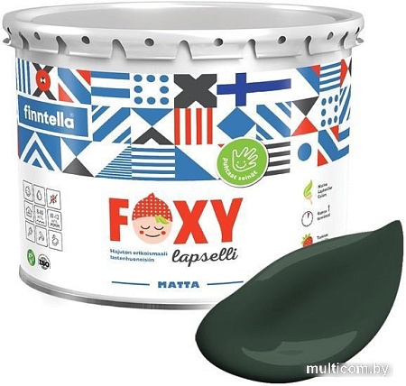 Краска Finntella Foxy Lapselli Matte Nero F-50-1-3-FL271 2.7 л (зеленый)