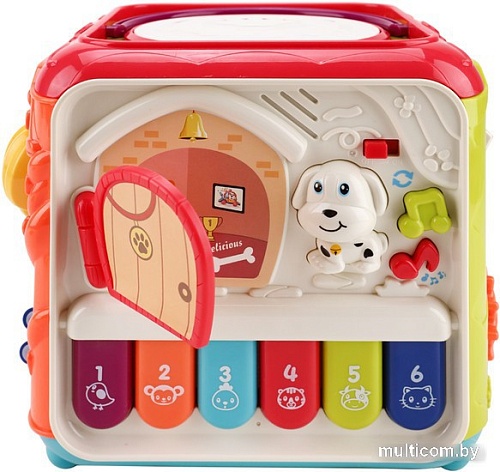 Бизиборд Рыжий кот Куб 6 в 1 2049397