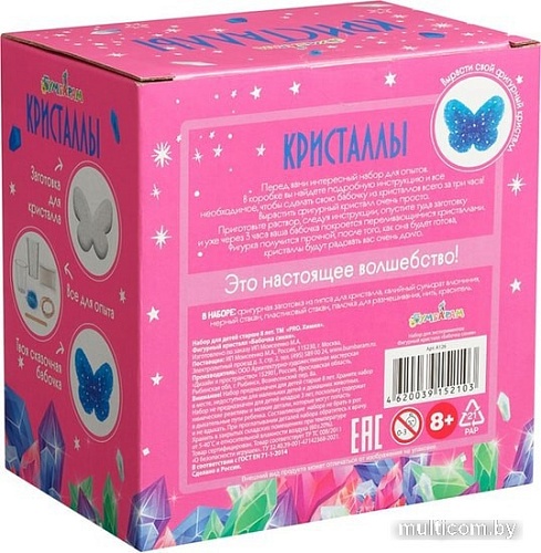 Набор для опытов Bumbaram Кристаллы. Сказочная бабочка синяя A126