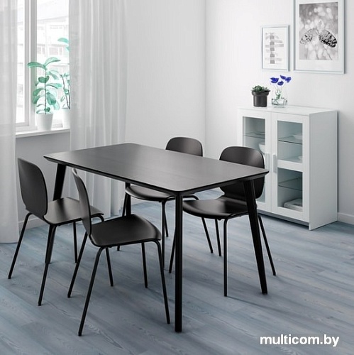 Обеденный стол Ikea Лисабо (черный) 503.824.50