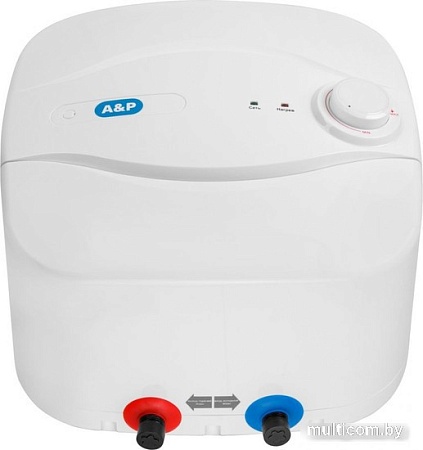 Накопительный электрический водонагреватель над мойкой A&P 310-15A
