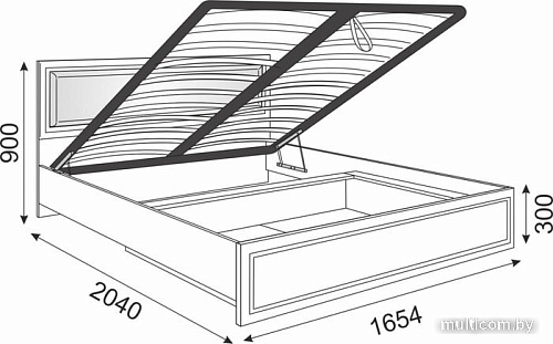 Кровать Rinner Беатрис М11 200x160 (дуб млечный)