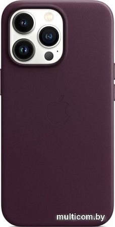 Чехол для телефона Apple MagSafe Leather Case для iPhone 13 Pro (темная вишня)