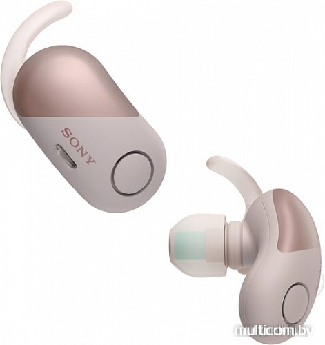 Наушники с микрофоном Sony WF-SP700N (розовый)