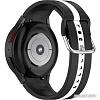 Ремешок Rumi Sport Line силиконовый для Samsung Galaxy Watch4/5 (20 мм, черный/белый)