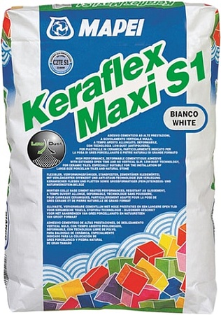 Клей для плитки Mapei Keraflex Maxi S1 (25 кг, белый)