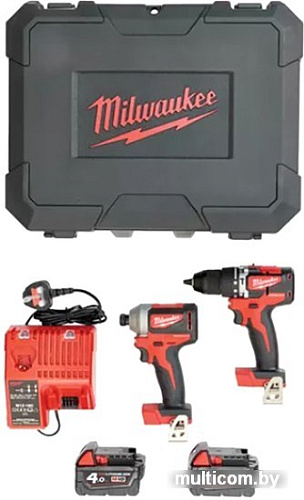 Milwaukee M18 CBLPP2A-402C 4933464536 (шуруповерт, винтоверт, 2 АКБ, кейс)