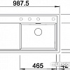 Кухонная мойка Blanco Zenar XL 6 S-F (темная скала, правая, с клапаном-автоматом)