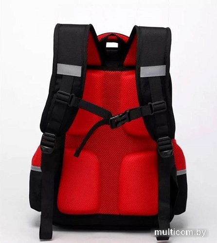 Школьный рюкзак Sun Eight SE-22006 (черный/красный)