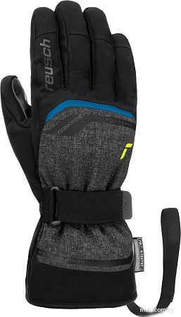 Горнолыжные перчатки Reusch Primus R-Tex Xt/6201224-6623 (р-р 8.5, Black Melange/Safety Yellow/Brilliant Blu)