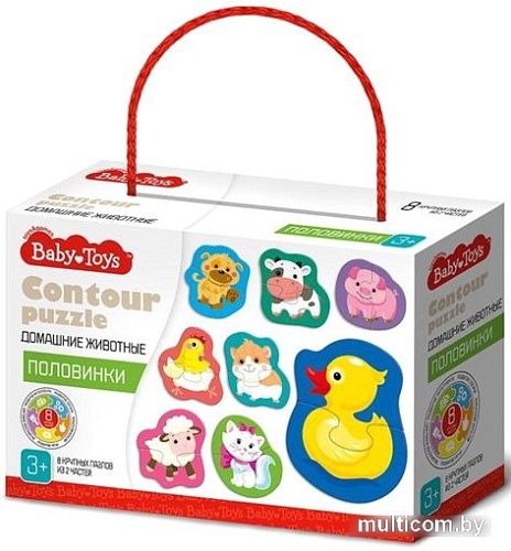 Мозаика/пазл Baby Toys Половинки Домашние животные 04120