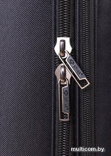 Чемодан-спиннер Solier STL1316 72 см (черный/коричневый)